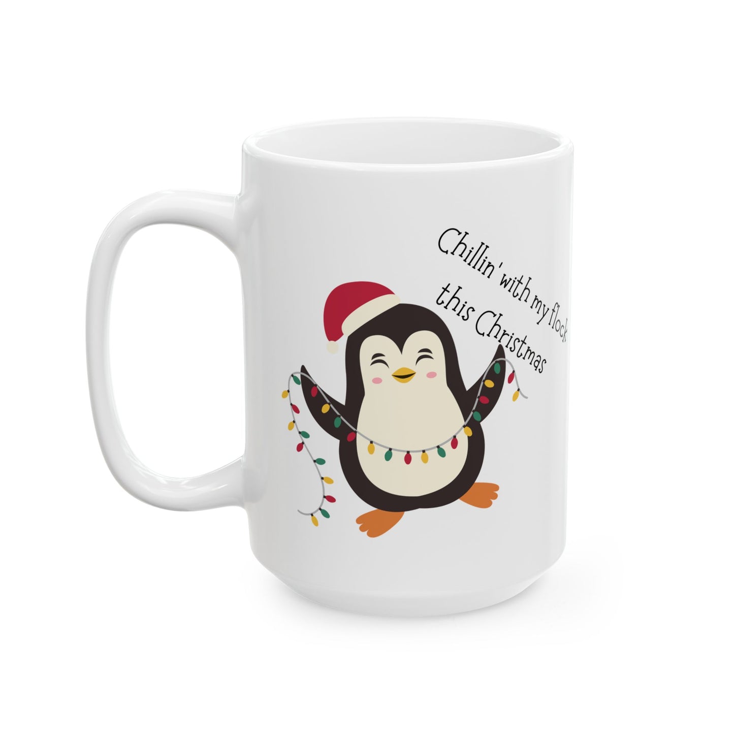 Christmas Penguin Ceramic Mug, (11oz, 15oz)