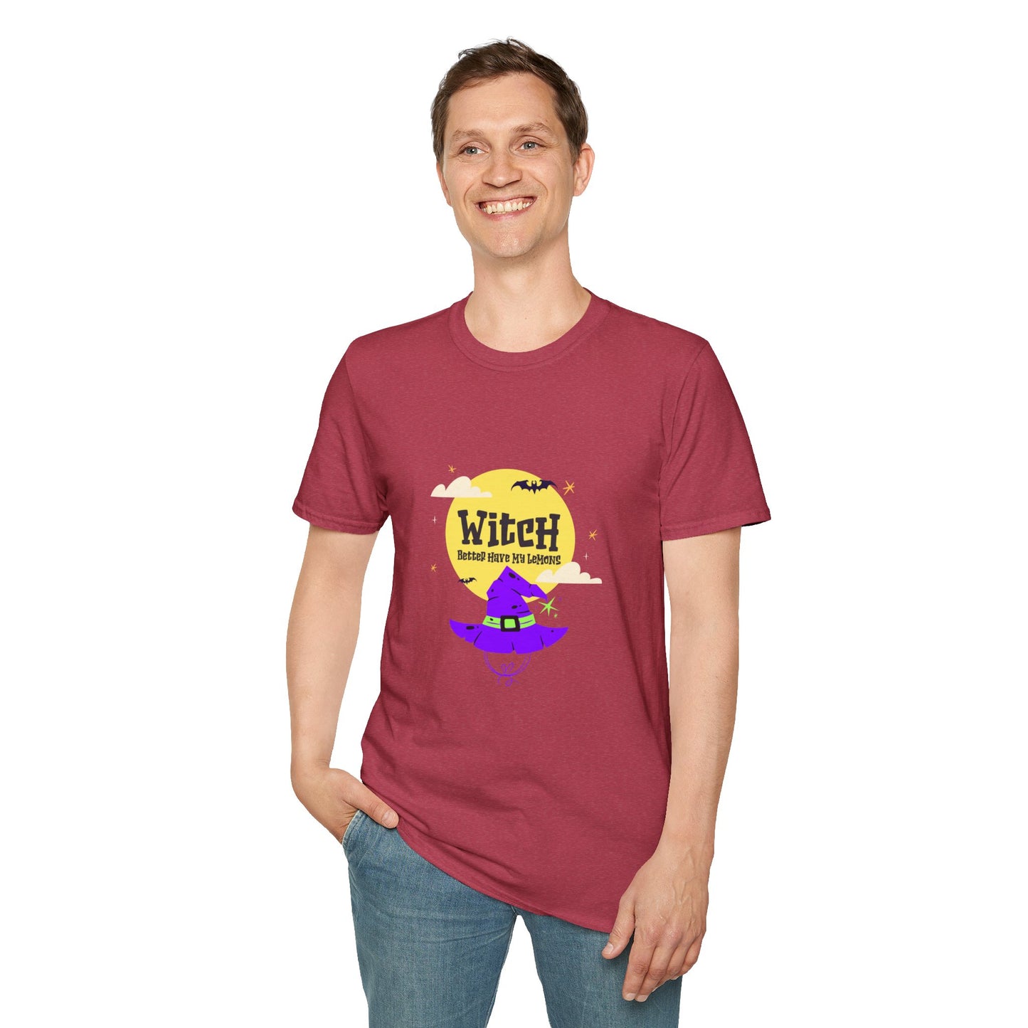 Funny Witch Moon Unisex T-Shirt - Witch Better Have My Lemons Halloween Tee