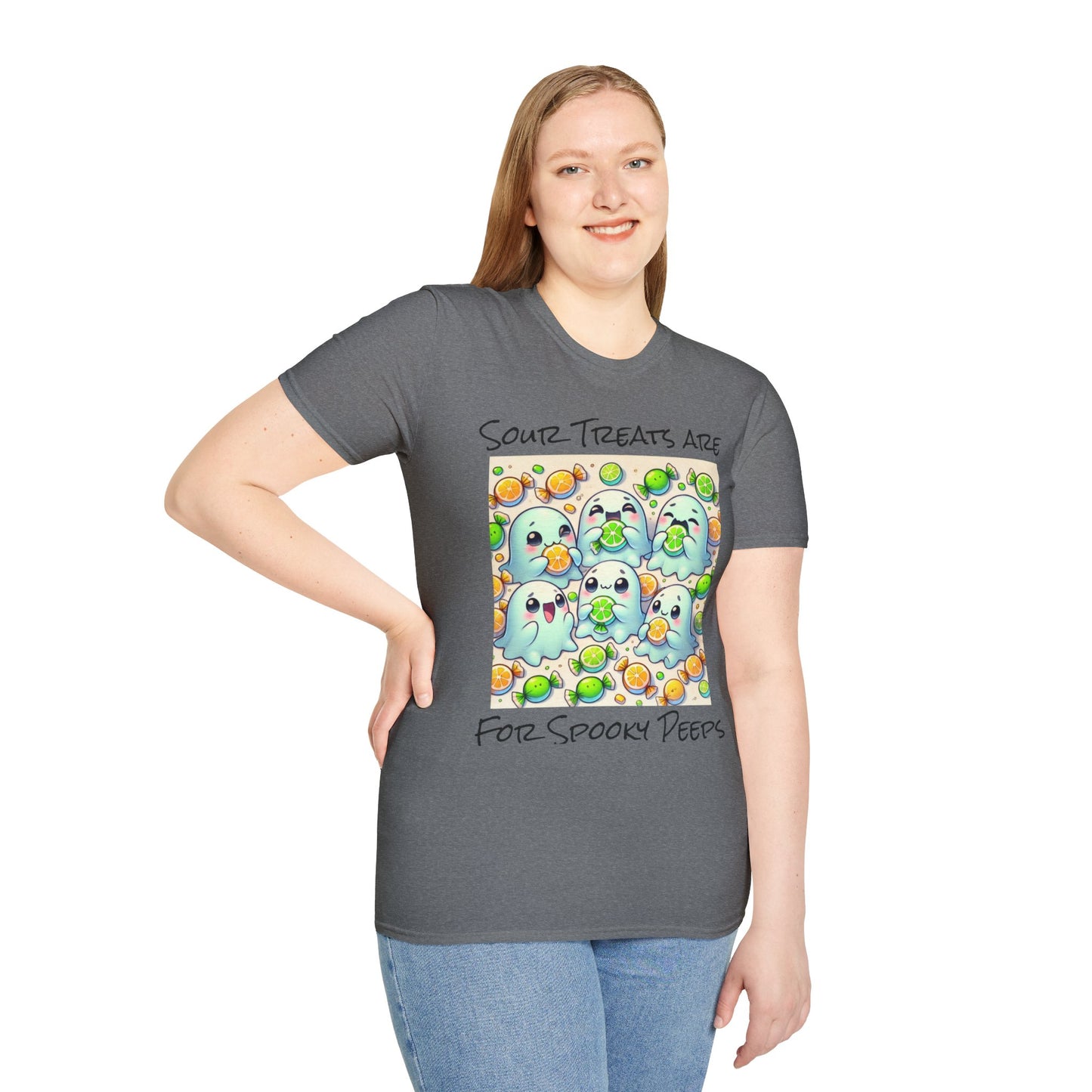 T-Shirt: Spooky Ghost Sour Treats Halloween Design